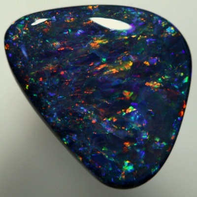 SOLID BLACK OPAL Unique gothic fire!! SEE VIDEO